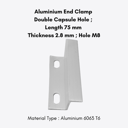 Aluminium End Clamp ( 2.8 mm Thickness )