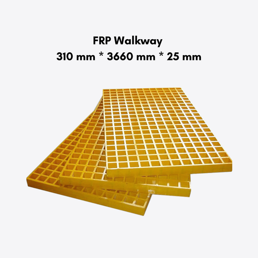 FRP Walkway 3660 Length; 310mm; 25mm ; Yellow