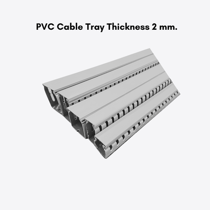 PVC Cable Tray 1 Meter long- Serrated