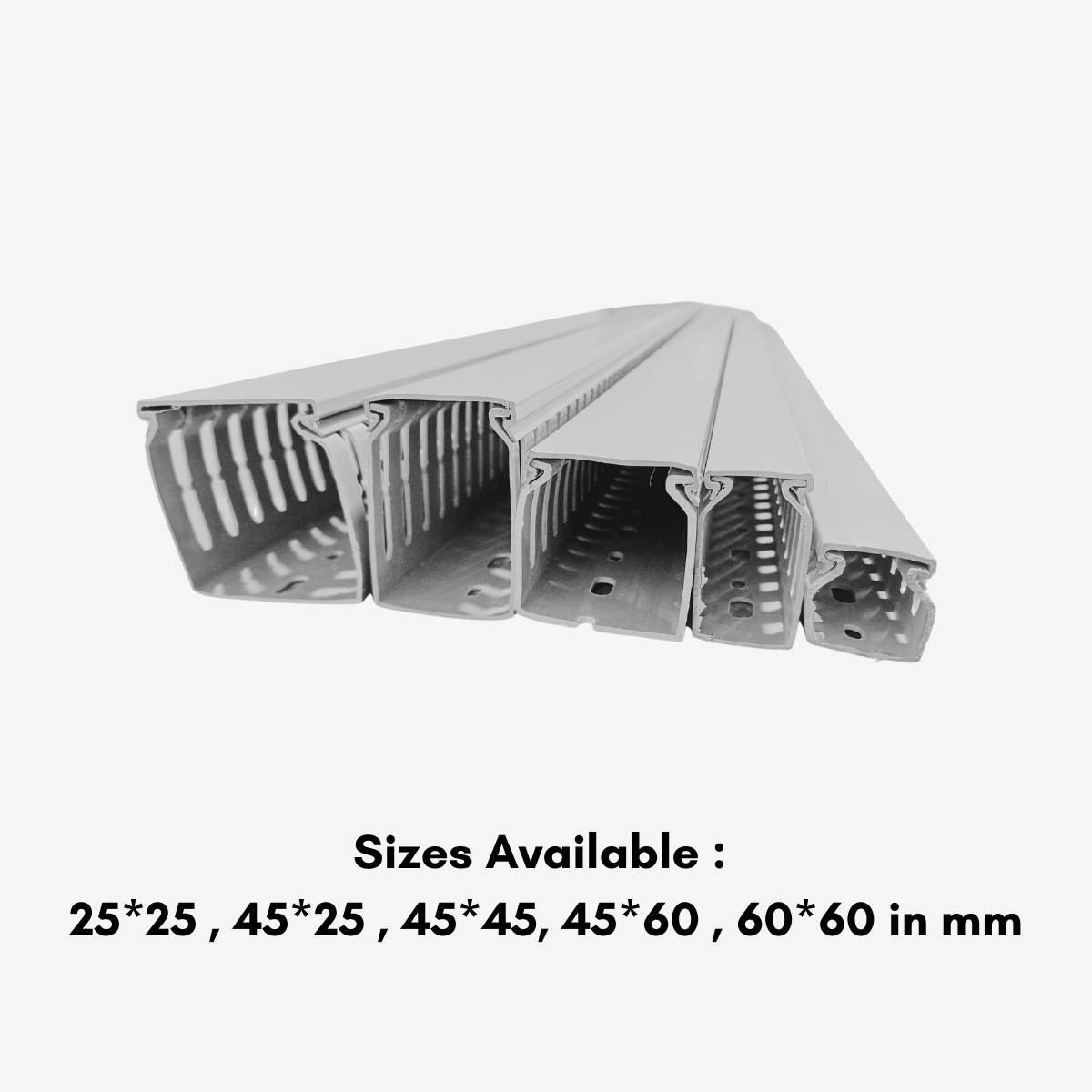 PVC Cable Tray 1 Meter long- Serrated