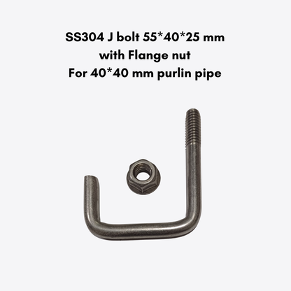 SS304 J Hook with Flange Nut