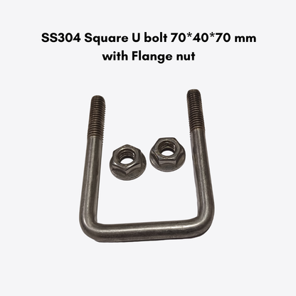 SS304 Square U bolt with Flange Nut