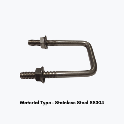 SS304 Square U bolt with Flange Nut