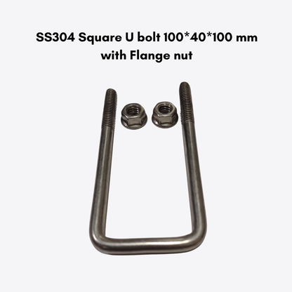 SS304 Square U bolt with Flange Nut