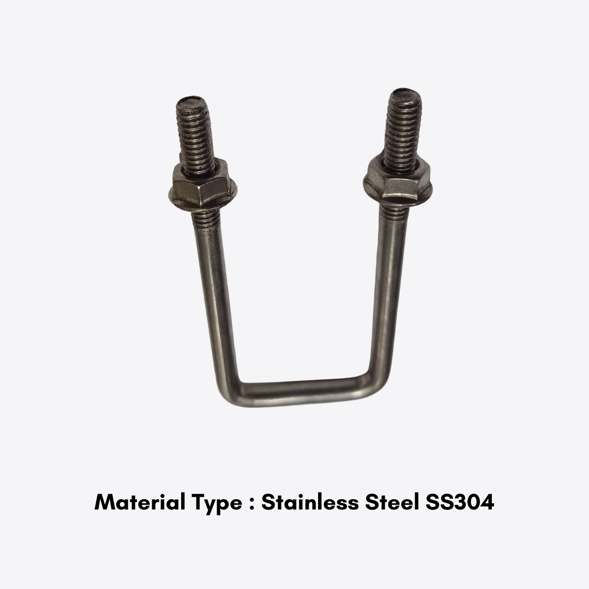 SS304 Square U bolt with Flange Nut