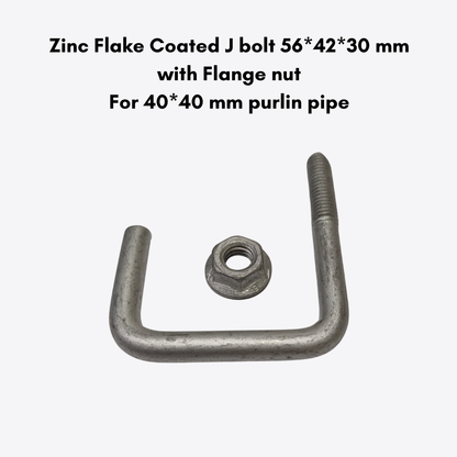Zinc Flake Coated J Hook Thread 25mm
