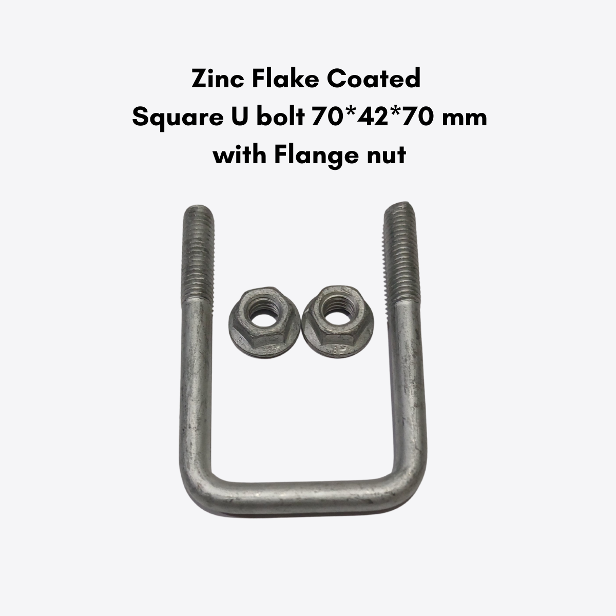 Zinc Flake Coated Square U bolt with flange nut