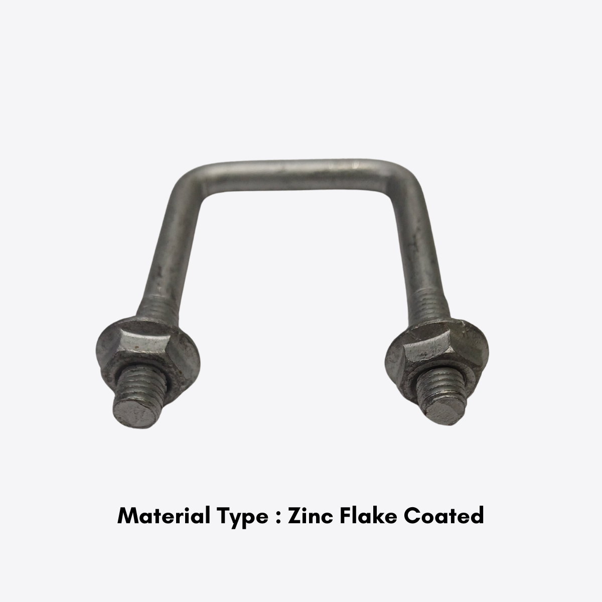 Zinc Flake Coated Square U bolt with flange nut