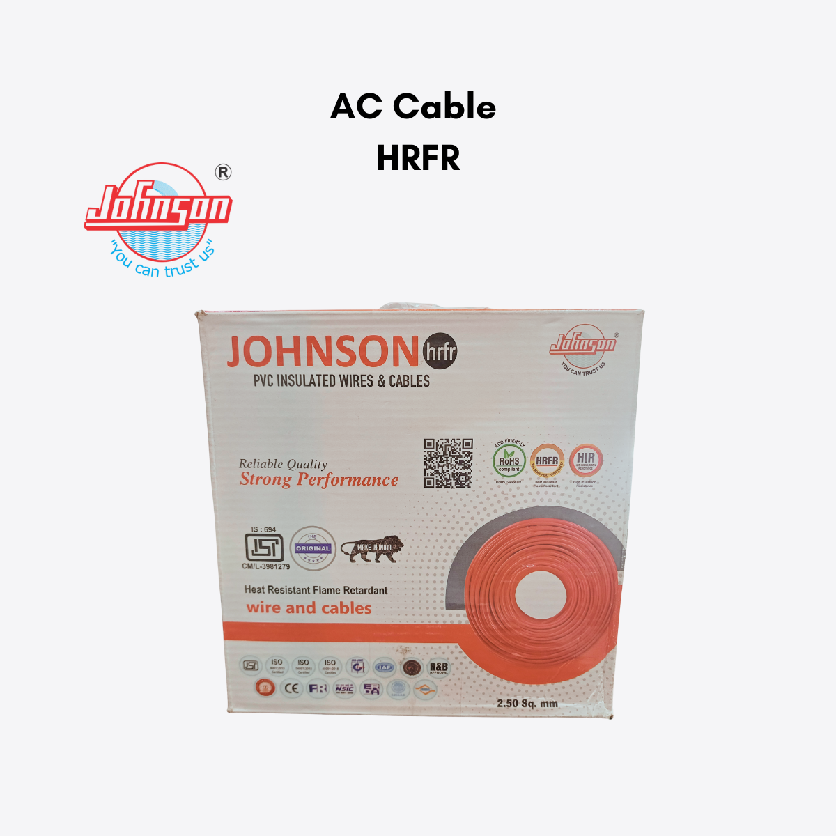 AC Cable; Pvc Insulated; HRFR (1 coil 90 mtr)